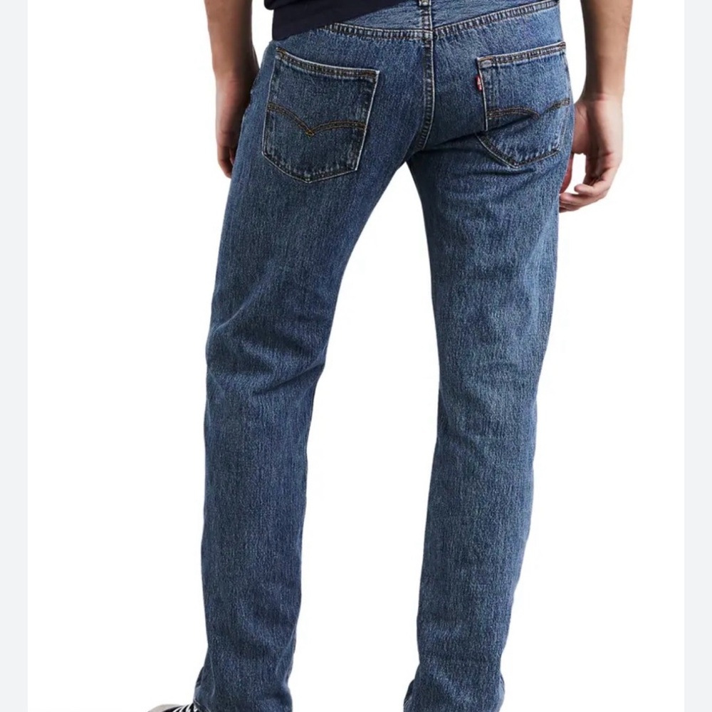 Levi's 501 Men’s Button Fly Classic Straight Leg Jeans Blue Denim Cotton Size 30